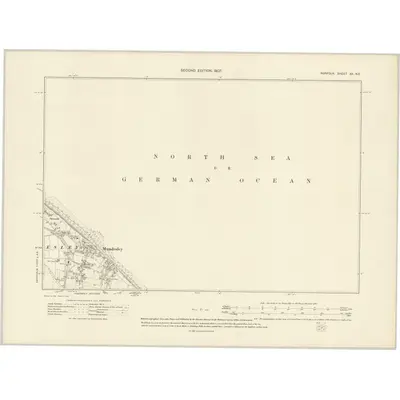 1905 Map of Norfolk XX.NE, 1907 Print