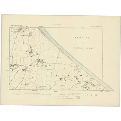 1885 Map of Norfolk XX.SE & XXA.SW