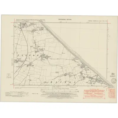1946 Map of Norfolk XX.SE & XXA.SW, 1951 Print
