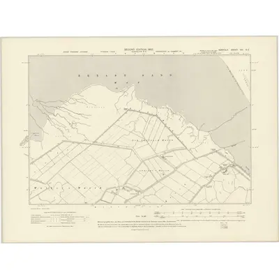 1904 Map of Norfolk XXI.SE, 1907 Print