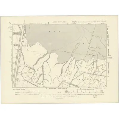 1903 Map of Norfolk XXI.SW, 1907 Print