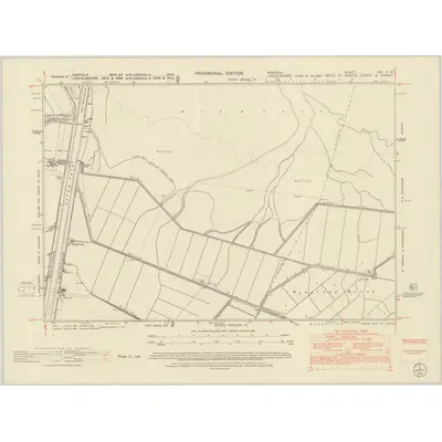 1950 Map of Norfolk XXI.SW, 1952 Print