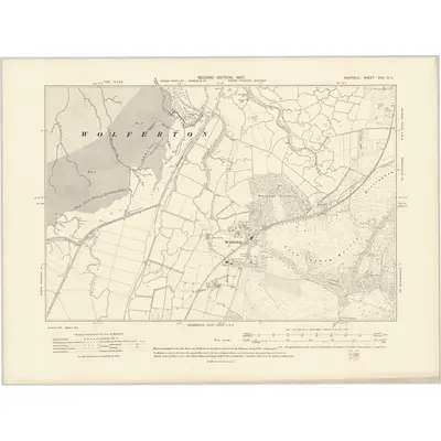 1904 Map of Norfolk XXII.NE, 1907 Print