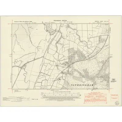 1950 Map of Norfolk XXII.NE, 1952 Print