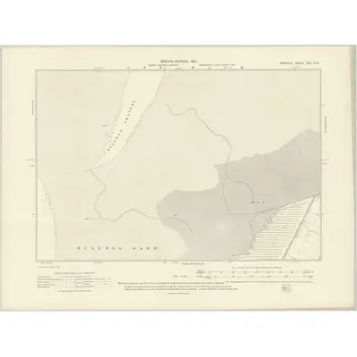1904 Map of Norfolk XXII.NW, 1907 Print