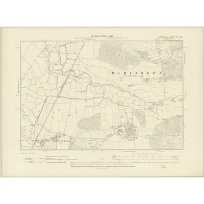 1904 Map of Norfolk XXII.SE, 1906 Print