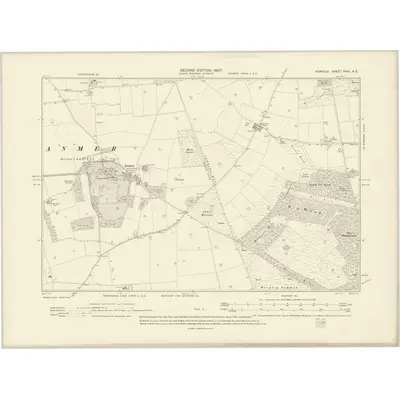 1904 Map of Norfolk XXIII.NE, 1907 Print