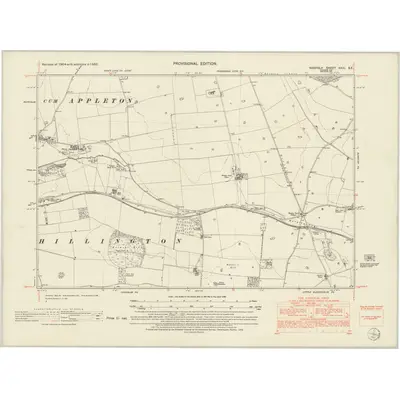 1950 Map of Norfolk XXIII.SE, 1952 Print