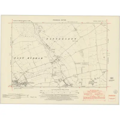 1950 Map of Norfolk XXIV.NE, 1952 Print