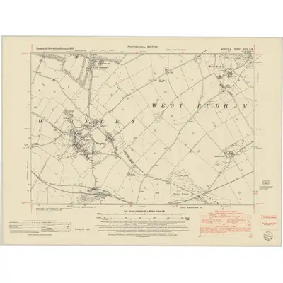 1950 Map of Norfolk XXIV.SW, 1952 Print
