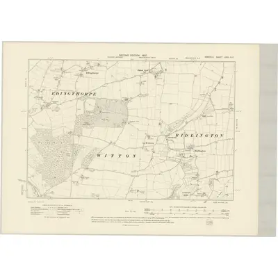1905 Map of Norfolk XXIX.NE, 1907 Print