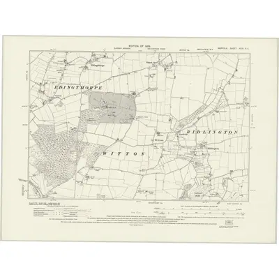 1926 Map of Norfolk XXIX.NE, 1929 Print