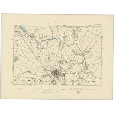 1885 Map of Norfolk XXIX.NW