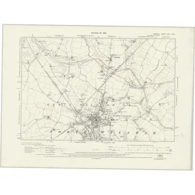 1926 Map of Norfolk XXIX.NW, 1929 Print