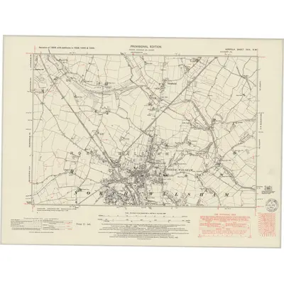 1948 Map of Norfolk XXIX.NW, 1951 Print