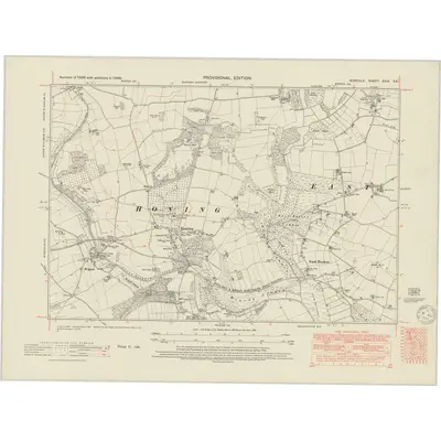 1946 Map of Norfolk XXIX.SE, 1950 Print
