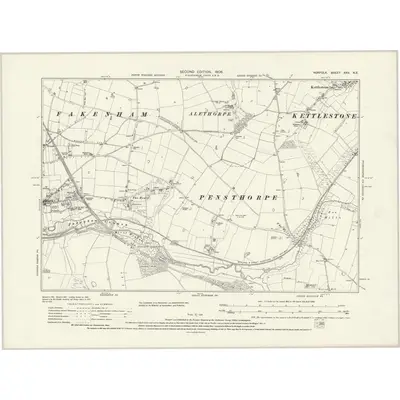 1904 Map of Norfolk XXV.NE, 1931 Print