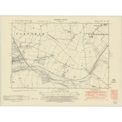 1950 Map of Norfolk XXV.NE, 1952 Print
