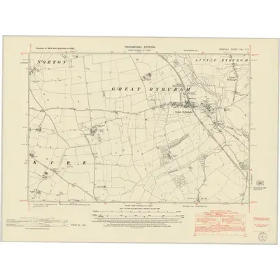 1950 Map of Norfolk XXV.SE, 1952 Print