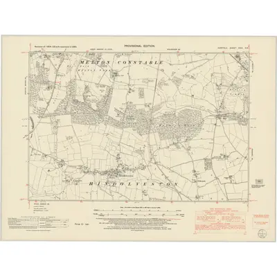 1950 Map of Norfolk XXVI.NE, 1952 Print