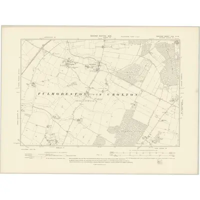 1904 Map of Norfolk XXVI.NW, 1906 Print