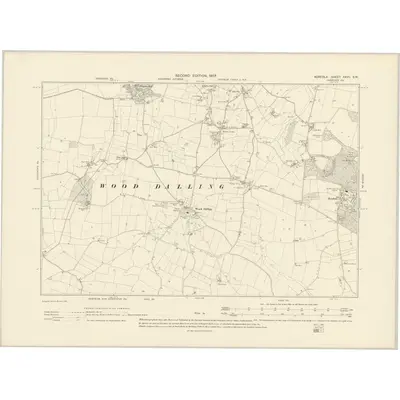 1905 Map of Norfolk XXVII.SW, 1907 Print