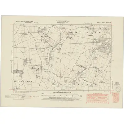 1946 Map of Norfolk XXVIII.SE, 1950 Print
