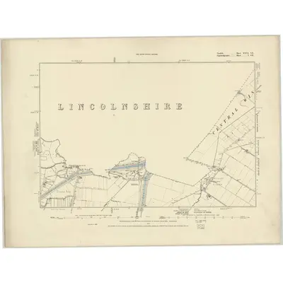 1886 Map of Norfolk XXXI.SE, 1887 Print