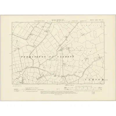 1903 Map of Norfolk XXXII.NE, 1906 Print