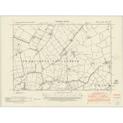 1950 Map of Norfolk XXXII.NE, 1952 Print