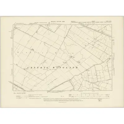 1903 Map of Norfolk XXXII.NW, 1906 Print