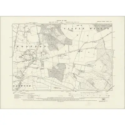 1927 Map of Norfolk XXXIII.NE, 1929 Print