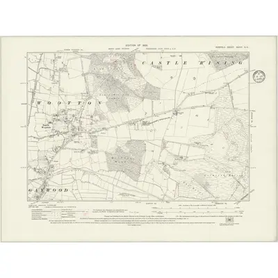 1927 Map of Norfolk XXXIII.NE, 1935 Print