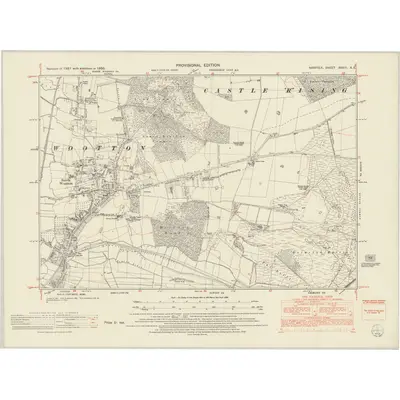 1950 Map of Norfolk XXXIII.NE, 1952 Print