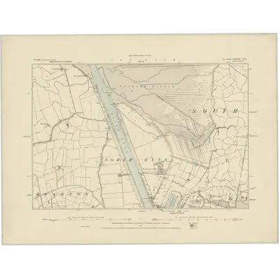 1884 Map of Norfolk XXXIII.NW, 1886 Print