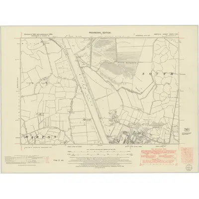 1950 Map of Norfolk XXXIII.NW, 1952 Print