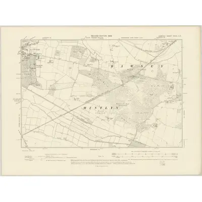 1904 Map of Norfolk XXXIII.SE, 1906 Print