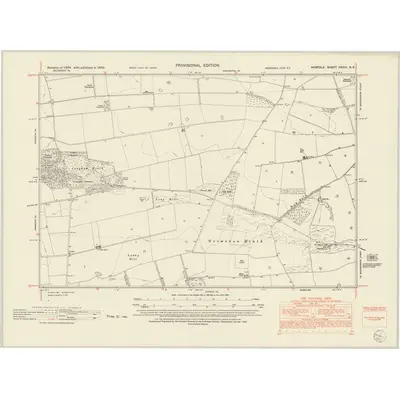 1950 Map of Norfolk XXXIV.NE, 1952 Print