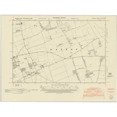 1950 Map of Norfolk XXXIV.SE, 1952 Print