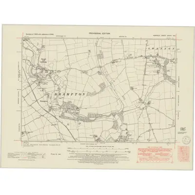 1946 Map of Norfolk XXXIX.NE, 1950 Print