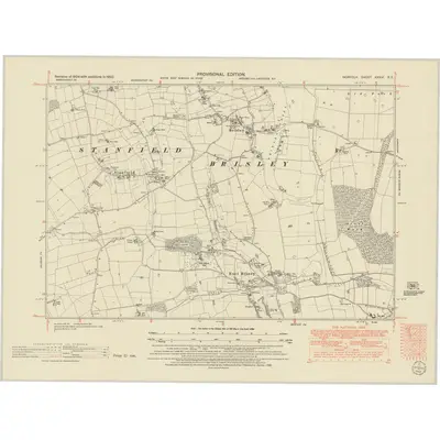 1950 Map of Norfolk XXXVI.SE, 1952 Print