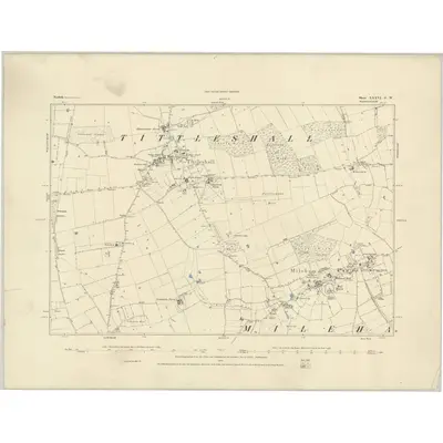 1882 Map of Norfolk XXXVI.SW, 1883 Print