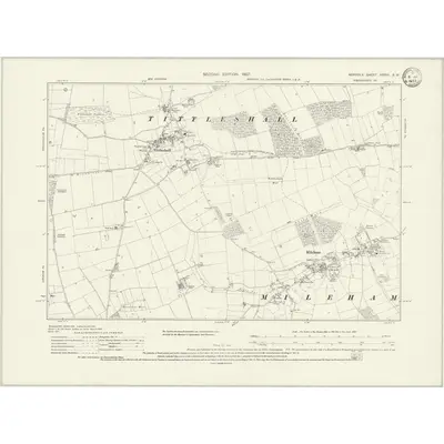 1904 Map of Norfolk XXXVI.SW, 1933 Print