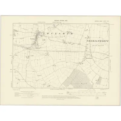 1904 Map of Norfolk XXXVII.NE, 1907 Print