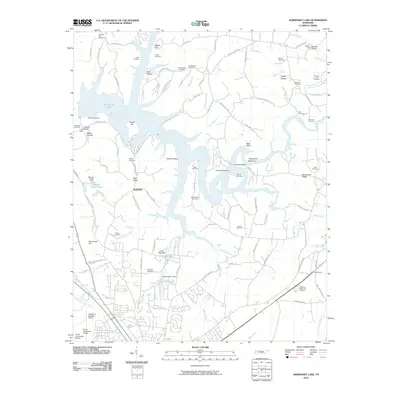 2010 Map of Normandy Lake, 2010 Print