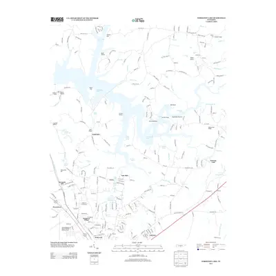 2013 Map of Normandy Lake, 2013 Print