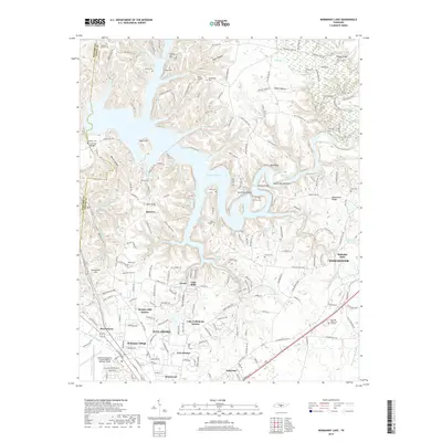 2019 Map of Normandy Lake, 2019 Print