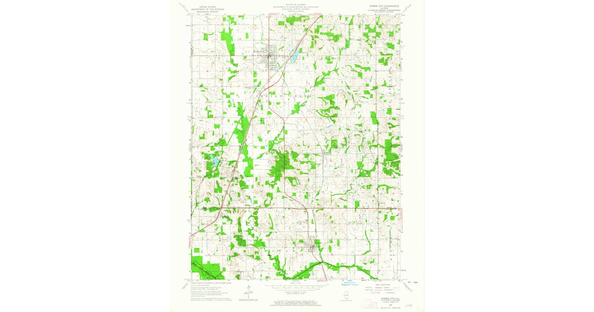 1963 Map of Norris City, IL — High-Res | Pastmaps
