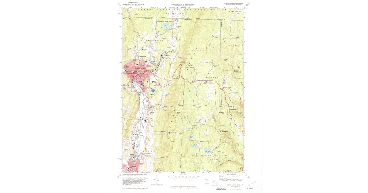 1973 Map of North Adams, MA — High-Res | Pastmaps