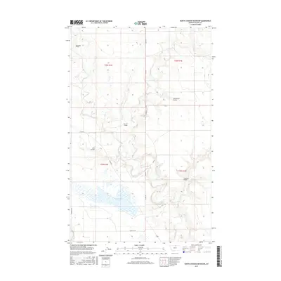 2017 Map of North Chinook Reservoir, 2017 Print